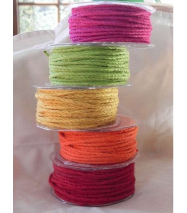 Cordelière jute verts acidulé