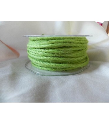 Cordelière jute verts acidulé