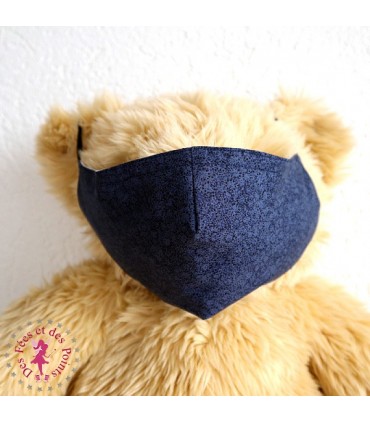 Masque de protection avec poche pour filtre - Blue dots - Taille L - Homme