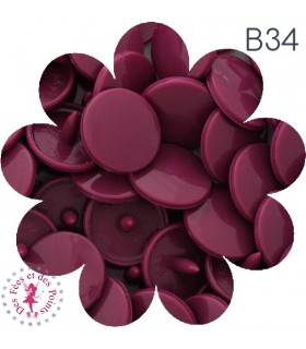 Pressions KAM - Rondes T5 Brillantes - Aubergine - B34