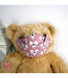 Masque de protection Anti buée - Souris rose - Taille S - Enfant