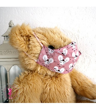 Masque de protection Anti buée - Souris rose - Taille S - Enfant