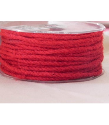 Cordelière jute rouge brun