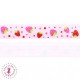 Elastique ruban - Fraises - 15 mm