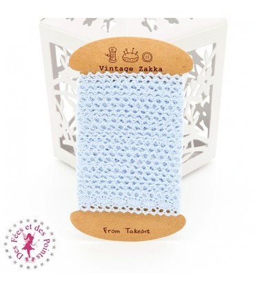 Dentelle "Confetti"  - 10 mm - Bleu Tendre