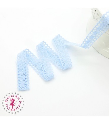 Dentelle "Confetti"  - 10 mm - Bleu Tendre