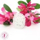 Motif en dentelle - Médaillon ovale Rose délicate
