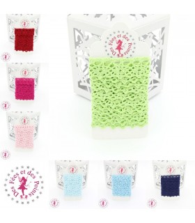 Dentelle "Dragée" - 15 mm - 7 Couleurs