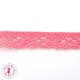 Dentelle "Fleurettes" sur cartonnette - Corail - 1 cm