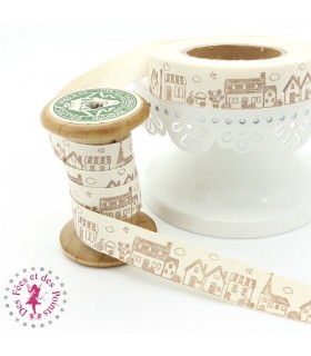 Ruban imprimé - Les Maisons