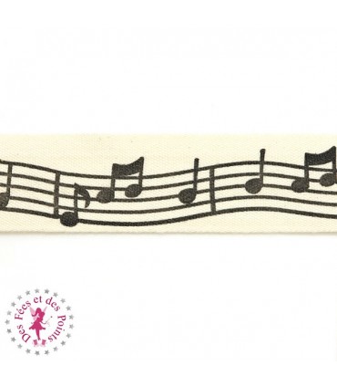 Ruban imprimé - Notes de musique