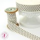 Ruban imprimé - Pois Noirs