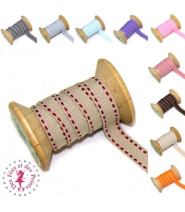 Ruban Tirets - 10 mm - 10 couleurs