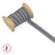 Ruban Tirets - 10 mm - Gris foncé