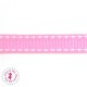 Ruban Tirets - 10 mm - Rose