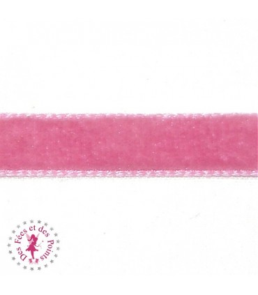 Ruban velours - 9 mm - Rose