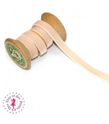 Ruban velours - 9 mm - Ivoire