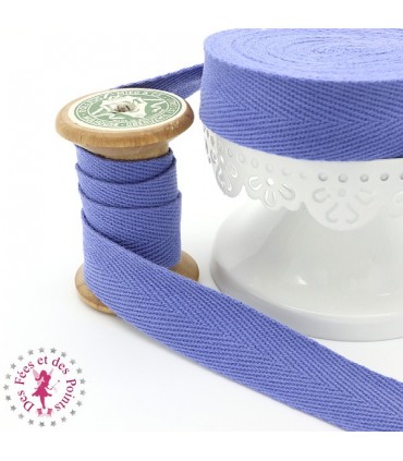 Ruban sergé - 20 mm - Lavande