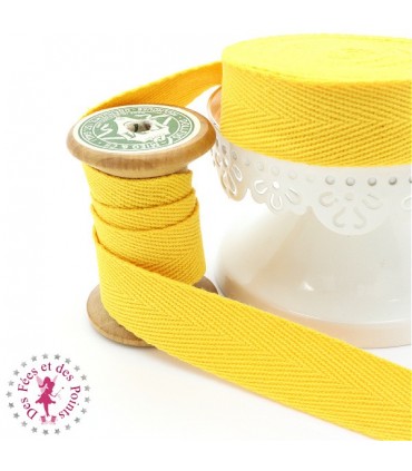 Ruban sergé - 20 mm - Tournesol