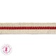 Ruban Zakka - 13 mm - Lin & Rouge