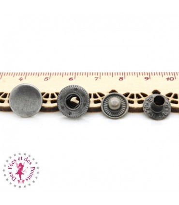 Pressions métallique Anorak - 12 mm - Gun Metal