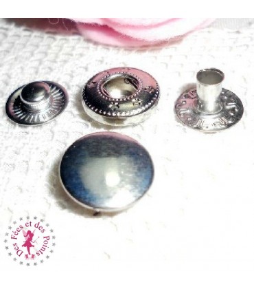 Pressions métallique Anorak - 12 mm - Argent