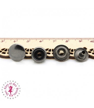 Pressions métallique Sport - 12 mm - Gun Metal