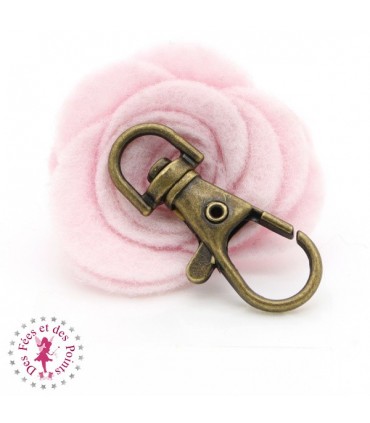 Mousqueton - 38 mm - Bronze antique