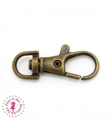 Mousqueton - 38 mm - Bronze antique