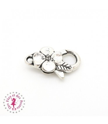 Mini Mousqueton Myosotis - 25 mm - Argent