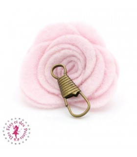 Mini Mousqueton agrafe - 25 mm - Bronze antique