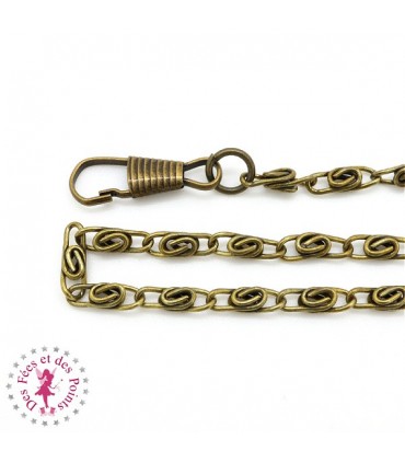Chainette pour sac Tourbillon - 121 cm - Bronze antique