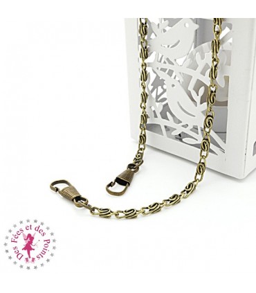 Chainette Tourbillon pour sac - 41 cm - Bronze antique