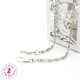 Chainette Tourbillon pour sac - 41 cm - Argent
