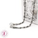 Chainette Tourbillon pour sac - 41 cm - Gun Metal