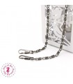 Chainette Tourbillon pour sac - 41 cm - Gun Metal