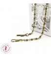 Chainette Tourbillon pour sac - 41 cm - Bronze or