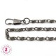 Chainette Tourbillon pour sac - 41 cm - Gun Metal