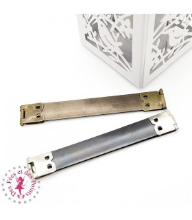 Fermoir Clic Clac - 10 cm - Argent / Bronze antique