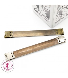 Fermoir Clic Clac - 12 cm - Argent / Bronze antique