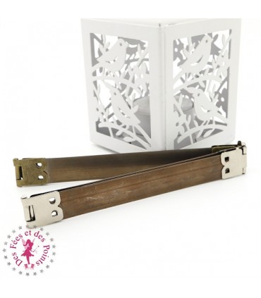 Fermoir Clic Clac - 12 cm - Argent / Bronze antique