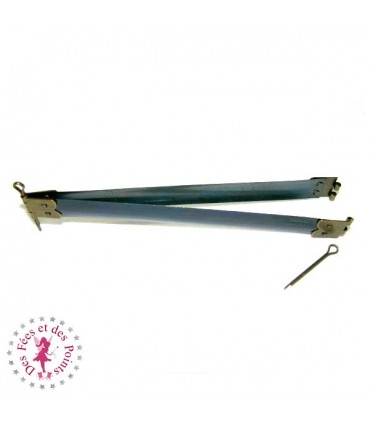 Fermoir Clic Clac avec boucles - 15 cm - Bronze antique