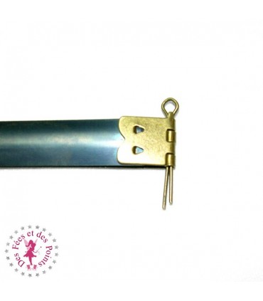 Fermoir Clic Clac avec boucles - 15 cm - Bronze antique