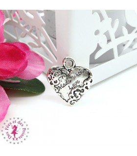 Charm / Pendentif "Grand Coeur Made with Love"