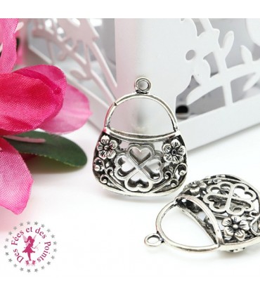 Charm / Pendentif "Sac Fleuri"