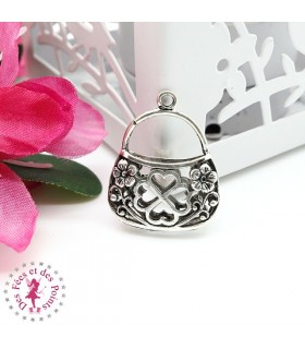 Charm / Pendentif "Sac Fleuri"