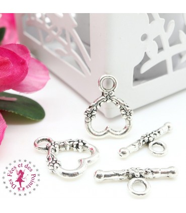 Charm / Fermoir "Coeur fleuri"