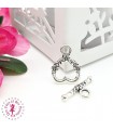 Charm / Fermoir - Coeur fleuri