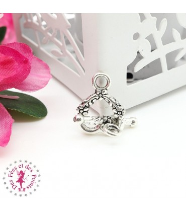 Charm / Fermoir - Coeur fleuri