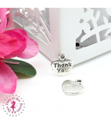 Charm / Pendentif "Coeur Thank You"